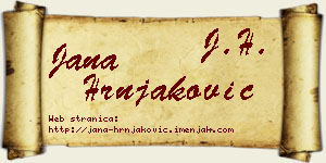 Jana Hrnjaković vizit kartica